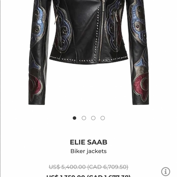 Elie  Saab biker jacket. Size 36. - Picture 3 of 6